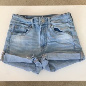 High waisted jean shorts!